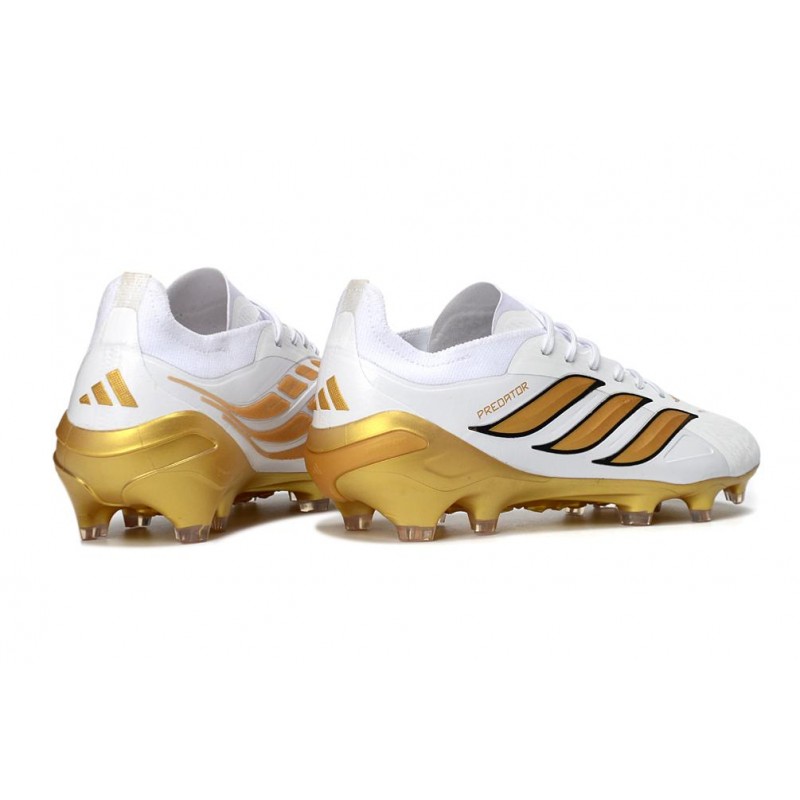 Chaussures de foot adidas Predator 26 Elite FG Blanc Bleu – Image 4