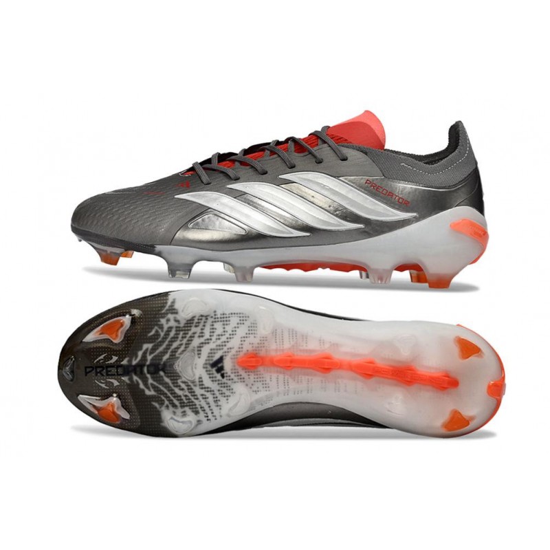 Chaussures de foot adidas Predator 26 Elite FG Fer Mét. Blanc Ftwr Rouge Lucide – Image 2