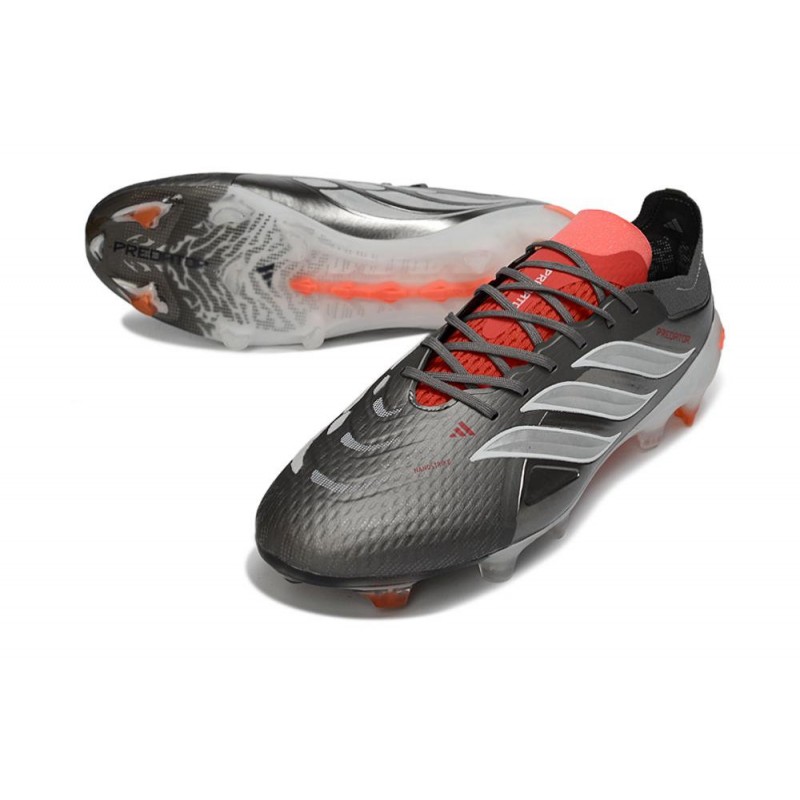 Chaussures de foot adidas Predator 26 Elite FG Fer Mét. Blanc Ftwr Rouge Lucide – Image 5