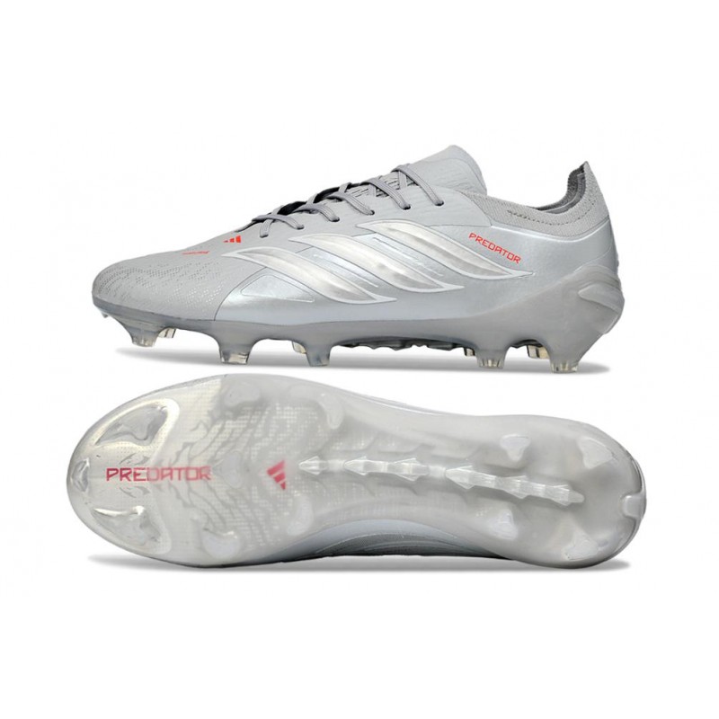 Chaussures de foot adidas Predator 26 Elite FG Gris Argent – Image 2