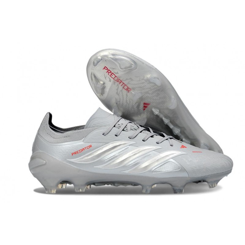 Chaussures de foot adidas Predator 26 Elite FG Gris Argent – Image 3