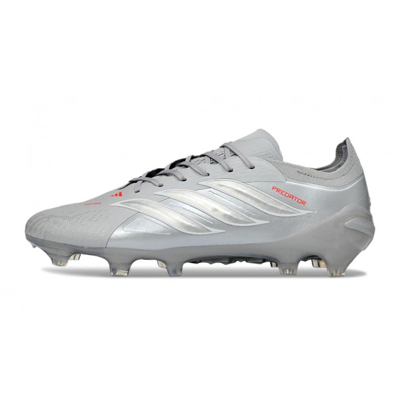 Chaussures de foot adidas Predator 26 Elite FG Gris Argent
