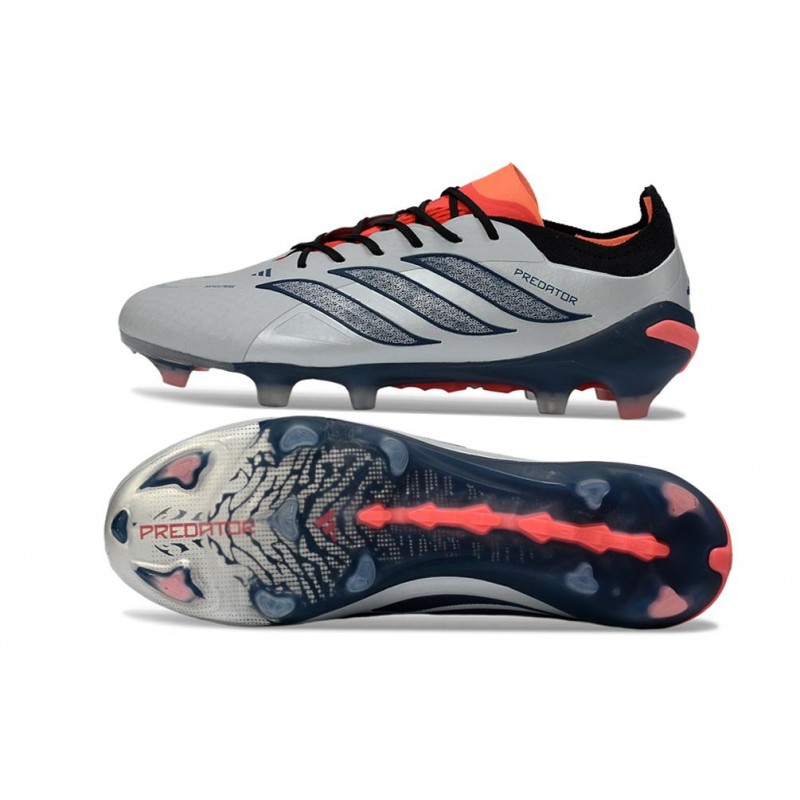 Chaussures de foot adidas Predator 26 Elite FG Gris Noir – Image 2