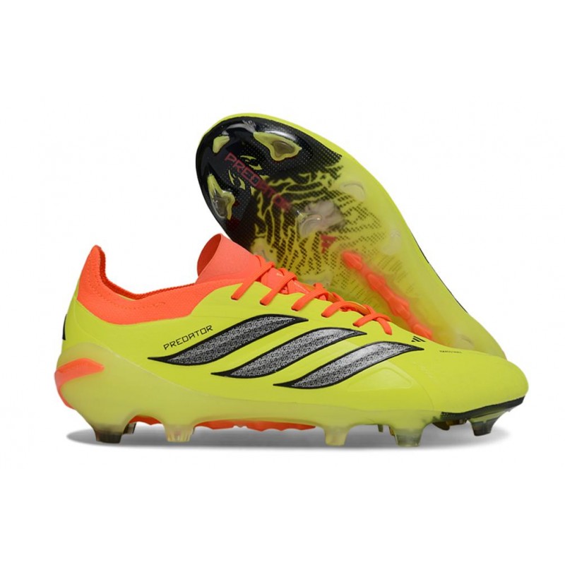 Chaussures de foot adidas Predator 26 Elite FG Jaune Noir Rouge – Image 3