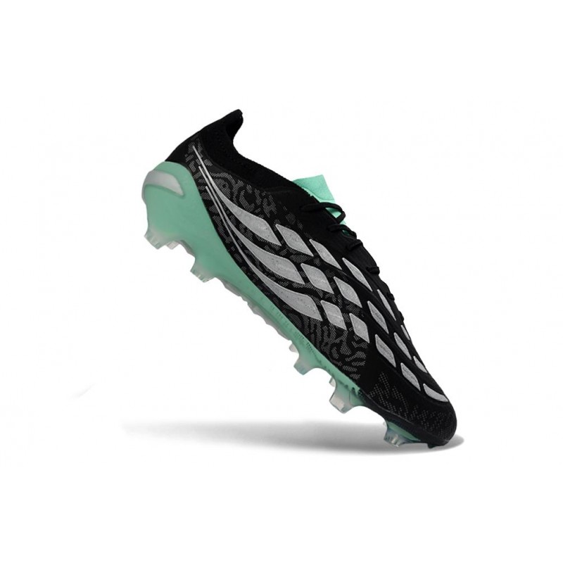 Chaussures de foot adidas Predator 26 Elite FG Noir Blanc Vert – Image 7