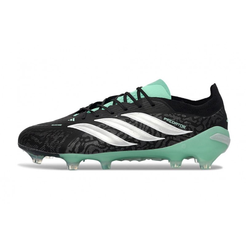 Chaussures de foot adidas Predator 26 Elite FG Noir Blanc Vert