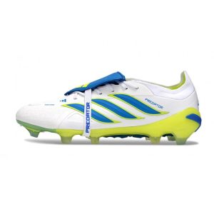 Chaussures de foot adidas Predator 26 Elite Foldover Tongue FG Blanc Bleu Jaune