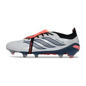Chaussures de foot adidas Predator 26 Elite Foldover Tongue FG Gris Noir Rouge