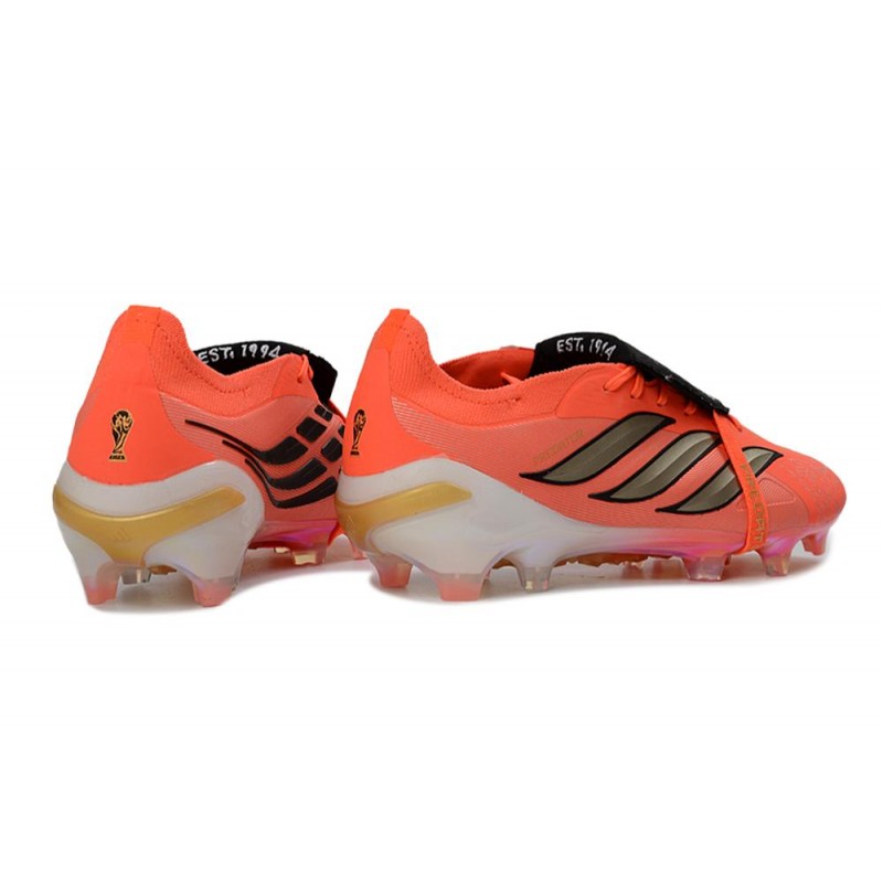 Chaussures de foot adidas Predator 26 Elite Foldover Tongue FG Rouge Or – Image 4