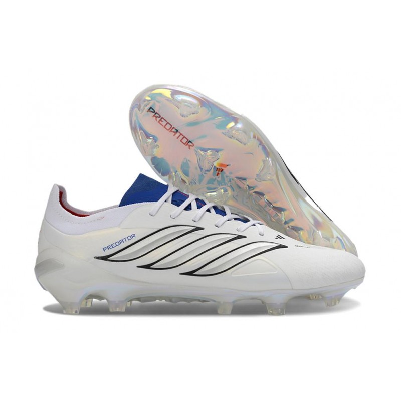 Chaussure de Foot adidas Predator Elite L FG Blanc Bleu – Image 3