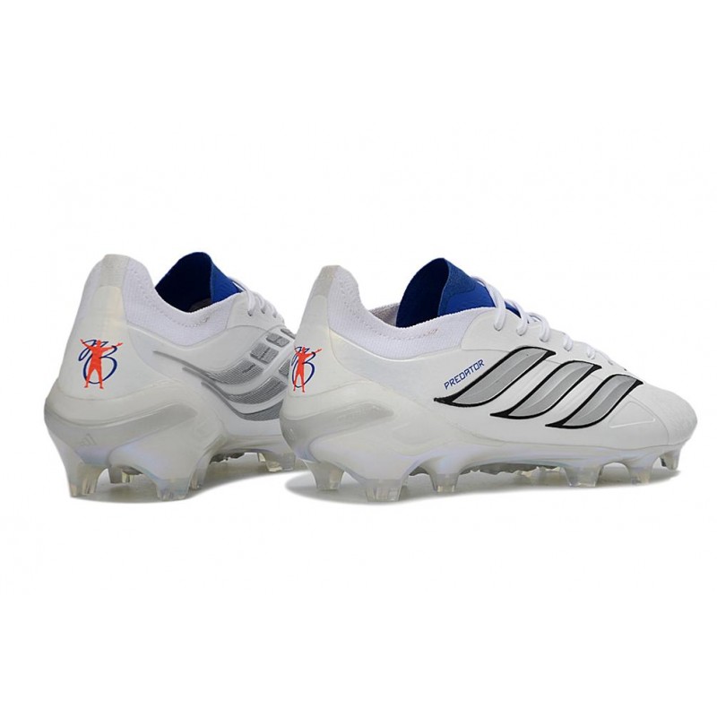 Chaussure de Foot adidas Predator Elite L FG Blanc Bleu – Image 4