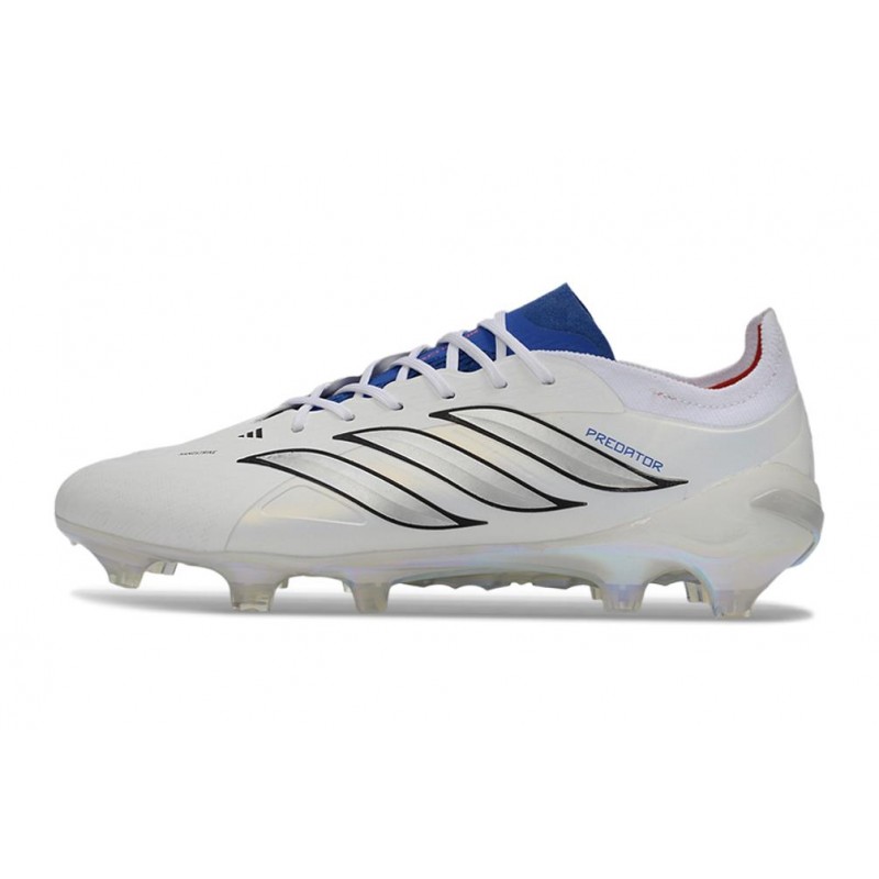 Chaussure de Foot adidas Predator Elite L FG Blanc Bleu
