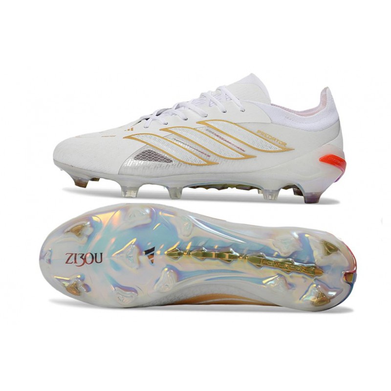 Chaussure de Foot adidas Predator Elite L FG Blanc Or – Image 2