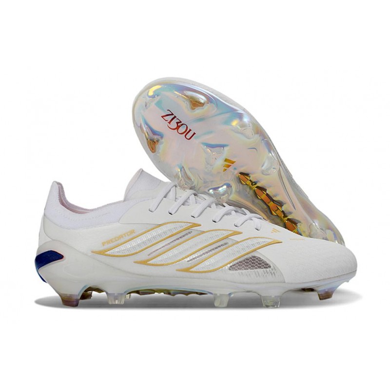 Chaussure de Foot adidas Predator Elite L FG Blanc Or – Image 3