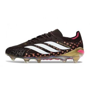 Chaussure de Foot adidas Predator Elite L FG Noir Or Blanc