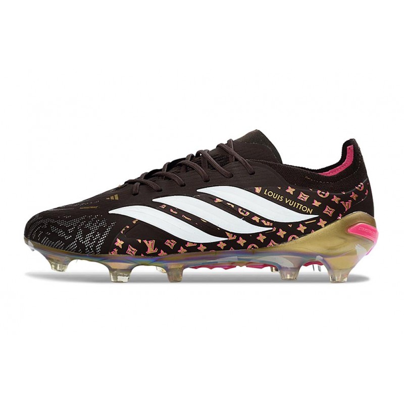 Chaussure de Foot adidas Predator Elite L FG Noir Or Blanc