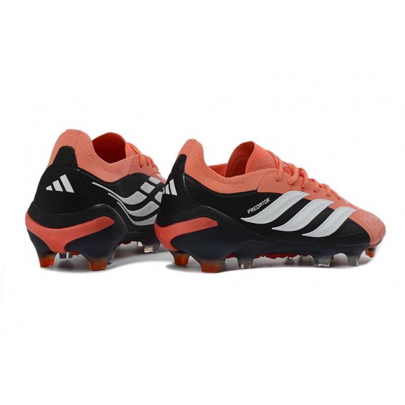 Chaussure de Foot adidas Predator Elite L FG Orange Noir Blanc – Image 4