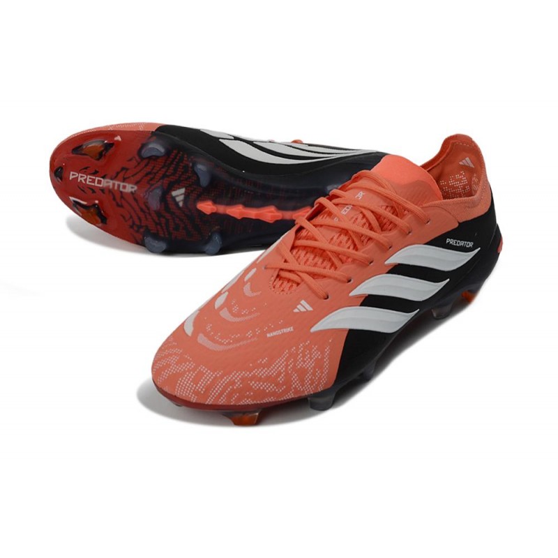 Chaussure de Foot adidas Predator Elite L FG Orange Noir Blanc – Image 5
