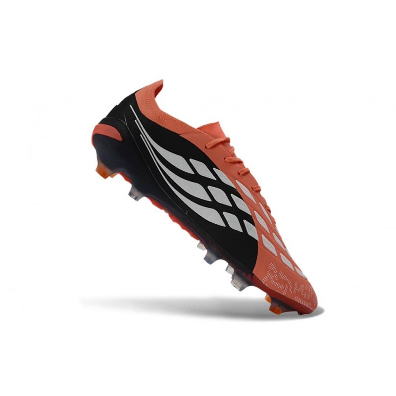 Chaussure de Foot adidas Predator Elite L FG Orange Noir Blanc – Image 6