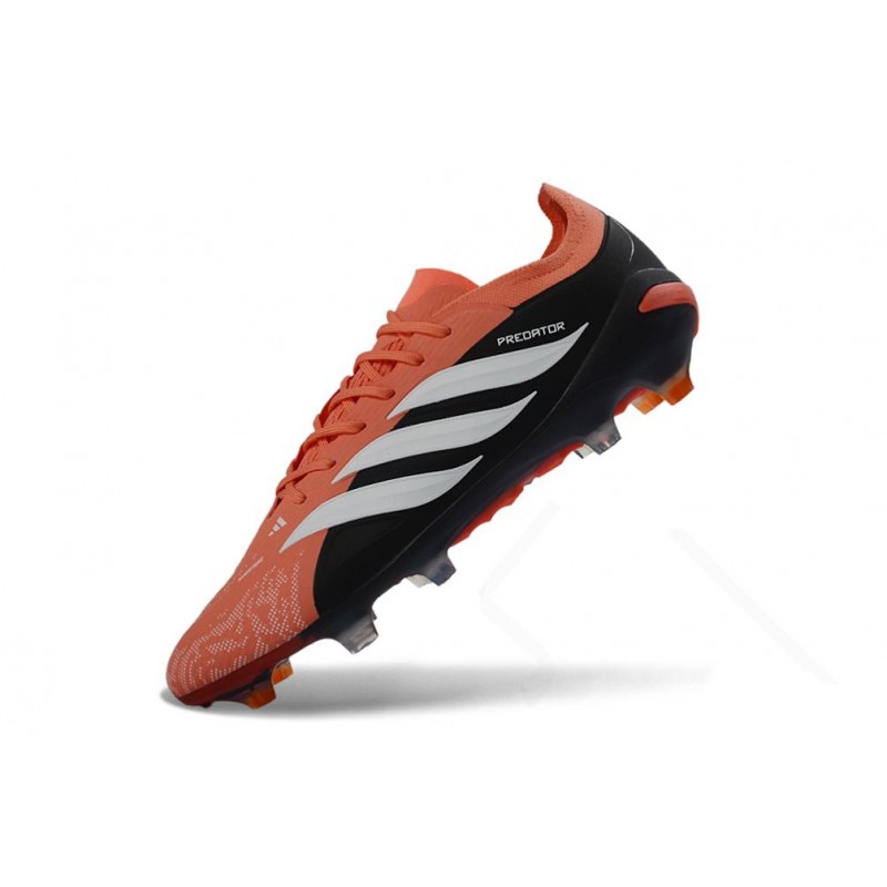 Chaussure de Foot adidas Predator Elite L FG Orange Noir Blanc – Image 7