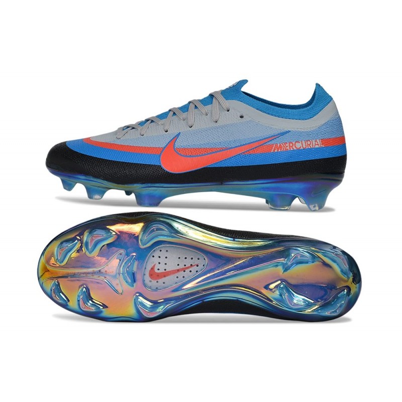 Chaussure Nike Air Zoom Mercurial Vapor XVII Elite FG Bleu Gris Rouge – Image 2
