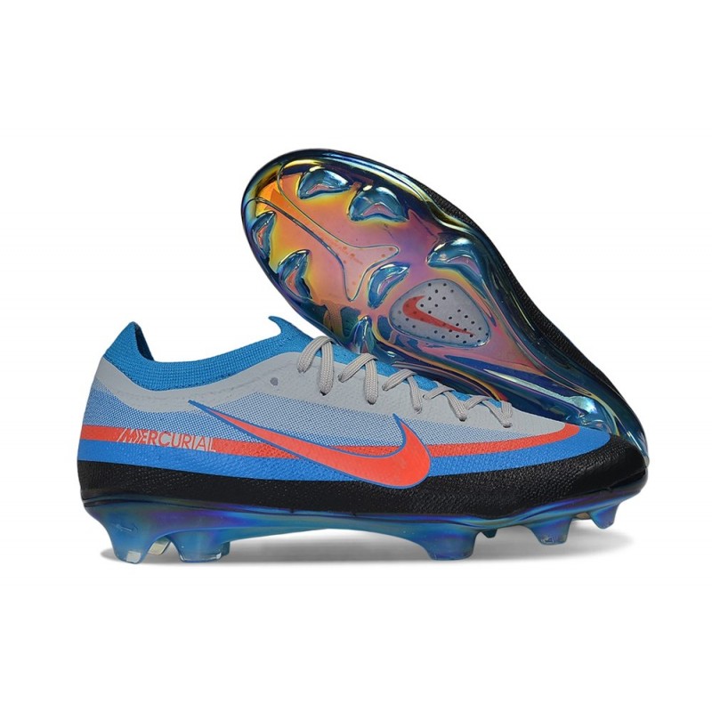Chaussure Nike Air Zoom Mercurial Vapor XVII Elite FG Bleu Gris Rouge – Image 3