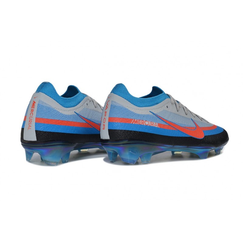 Chaussure Nike Air Zoom Mercurial Vapor XVII Elite FG Bleu Gris Rouge – Image 4