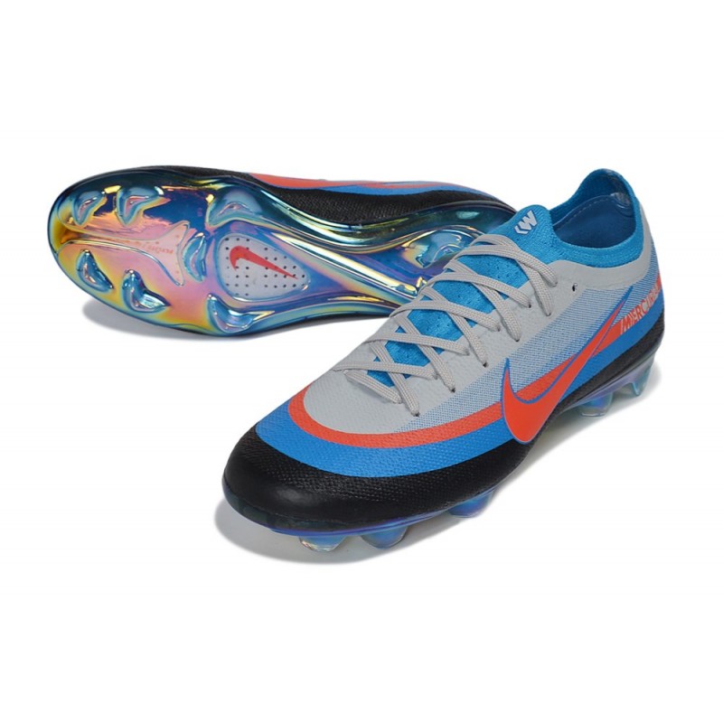 Chaussure Nike Air Zoom Mercurial Vapor XVII Elite FG Bleu Gris Rouge – Image 5