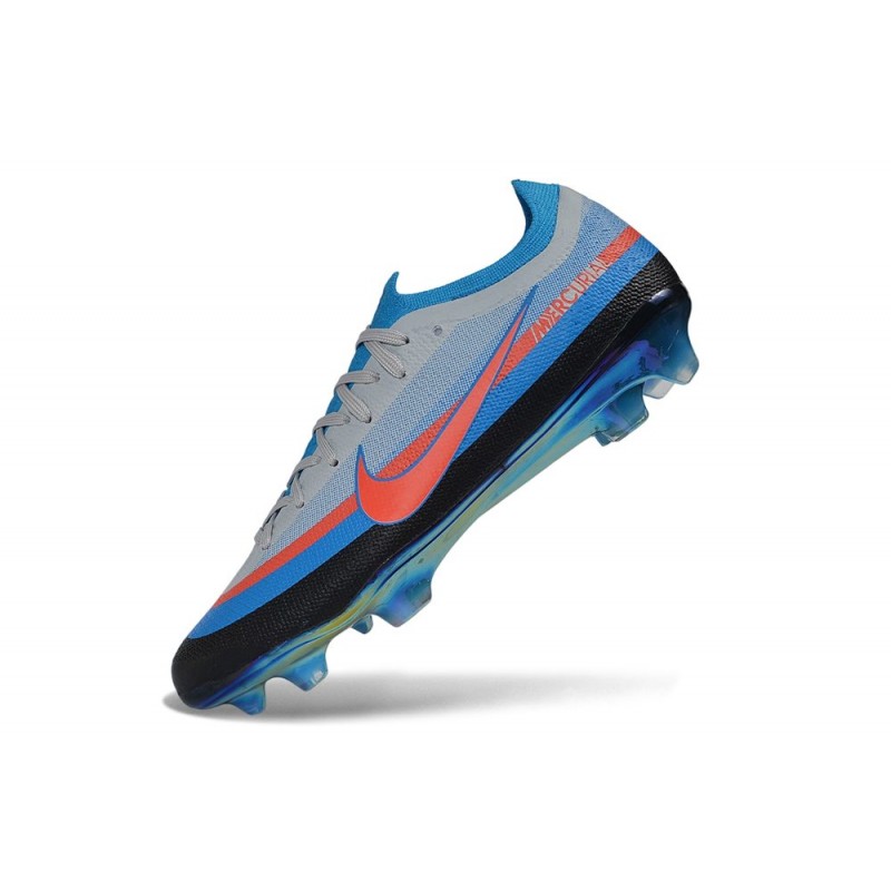 Chaussure Nike Air Zoom Mercurial Vapor XVII Elite FG Bleu Gris Rouge – Image 6