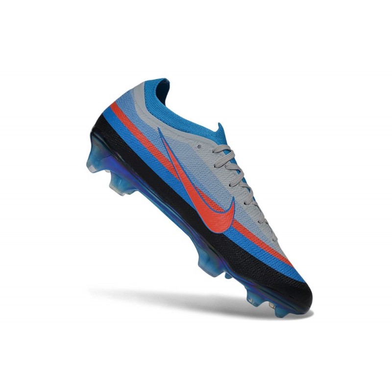 Chaussure Nike Air Zoom Mercurial Vapor XVII Elite FG Bleu Gris Rouge – Image 7