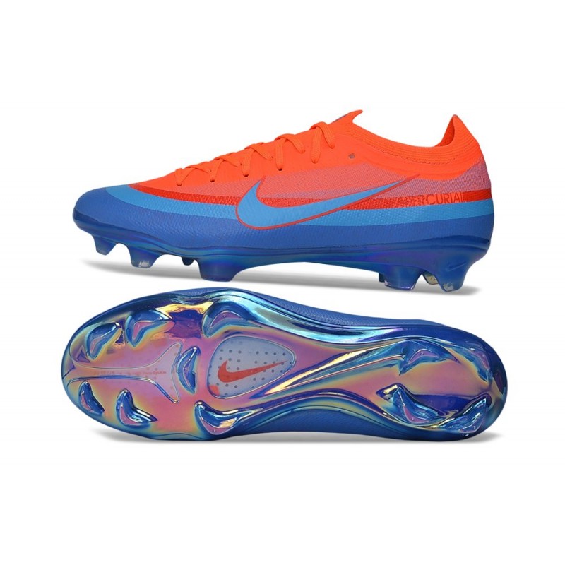 Chaussure Nike Air Zoom Mercurial Vapor XVII Elite FG Orange Bleu – Image 2