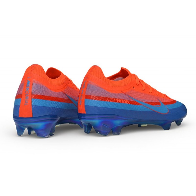 Chaussure Nike Air Zoom Mercurial Vapor XVII Elite FG Orange Bleu – Image 4