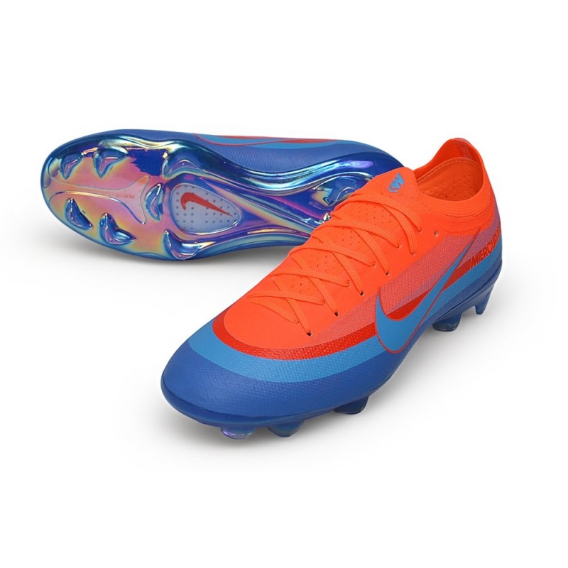 Chaussure Nike Air Zoom Mercurial Vapor XVII Elite FG Orange Bleu – Image 5