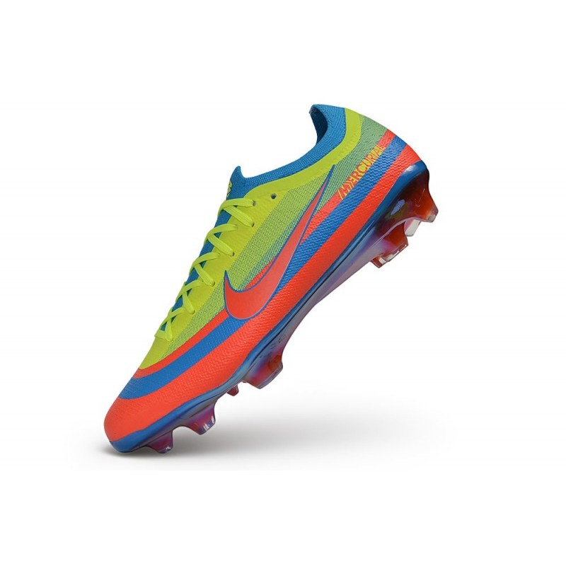 Chaussures de foot Nike Air Zoom Mercurial Vapor XVII Elite FG Rouge Jaune Bleu – Image 5