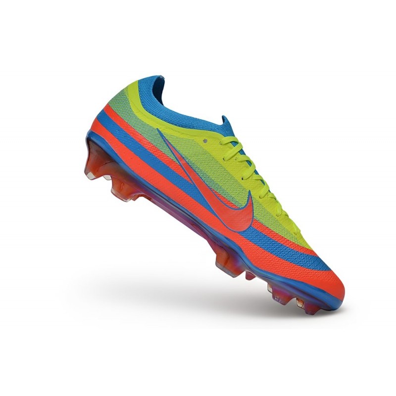 Chaussures de foot Nike Air Zoom Mercurial Vapor XVII Elite FG Rouge Jaune Bleu – Image 6