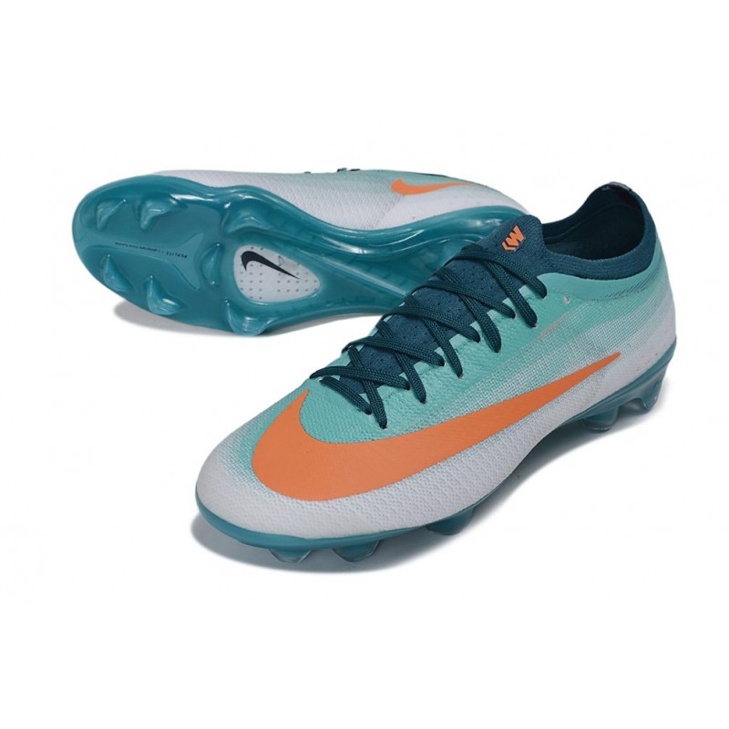 Chaussure Nike Air Zoom Mercurial Vapor XVII Elite FG Vert Orange – Image 5