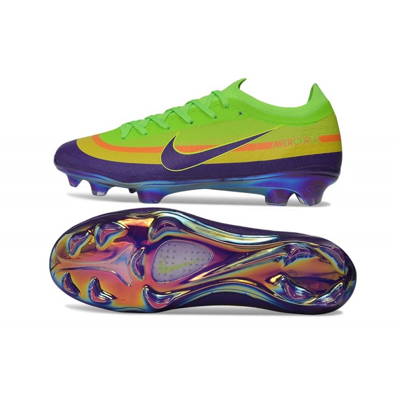 Chaussure Nike Air Zoom Mercurial Vapor XVII Elite FG Vert Violet – Image 2