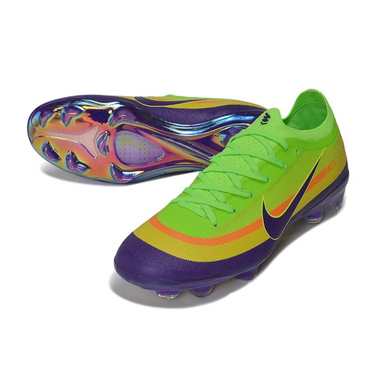 Chaussure Nike Air Zoom Mercurial Vapor XVII Elite FG Vert Violet – Image 5