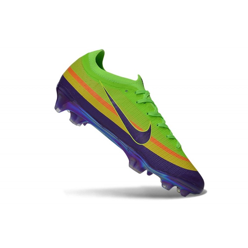 Chaussure Nike Air Zoom Mercurial Vapor XVII Elite FG Vert Violet – Image 7