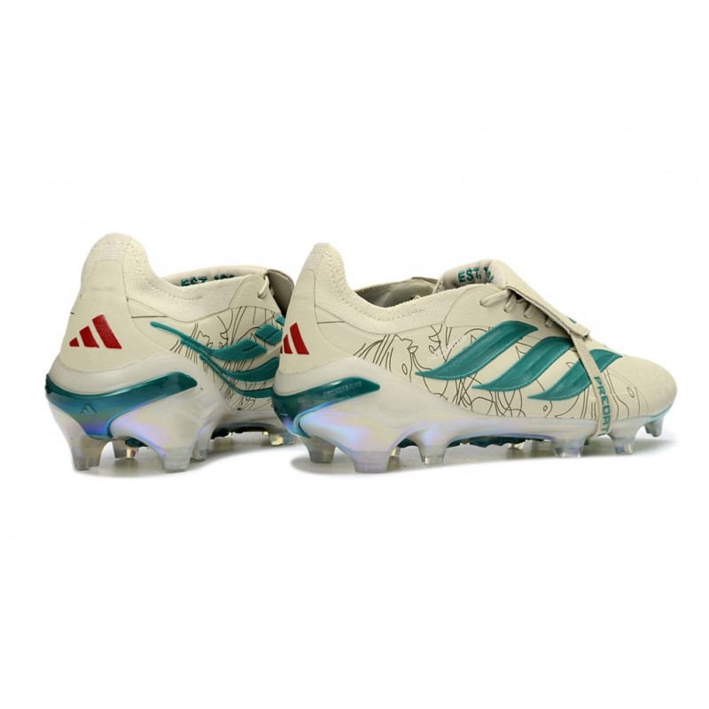 Chaussures de foot adidas Predator Elite FT FG Beige Vert – Image 4