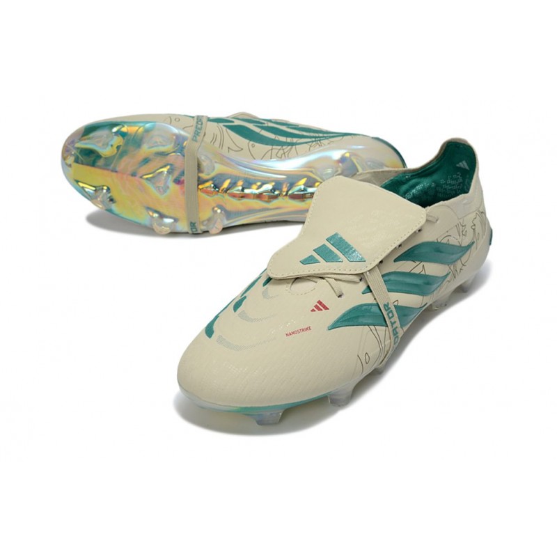 Chaussures de foot adidas Predator Elite FT FG Beige Vert – Image 5