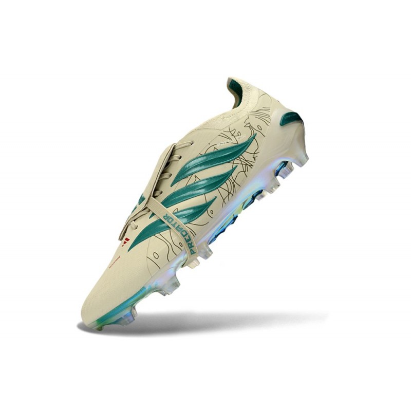 Chaussures de foot adidas Predator Elite FT FG Beige Vert – Image 6
