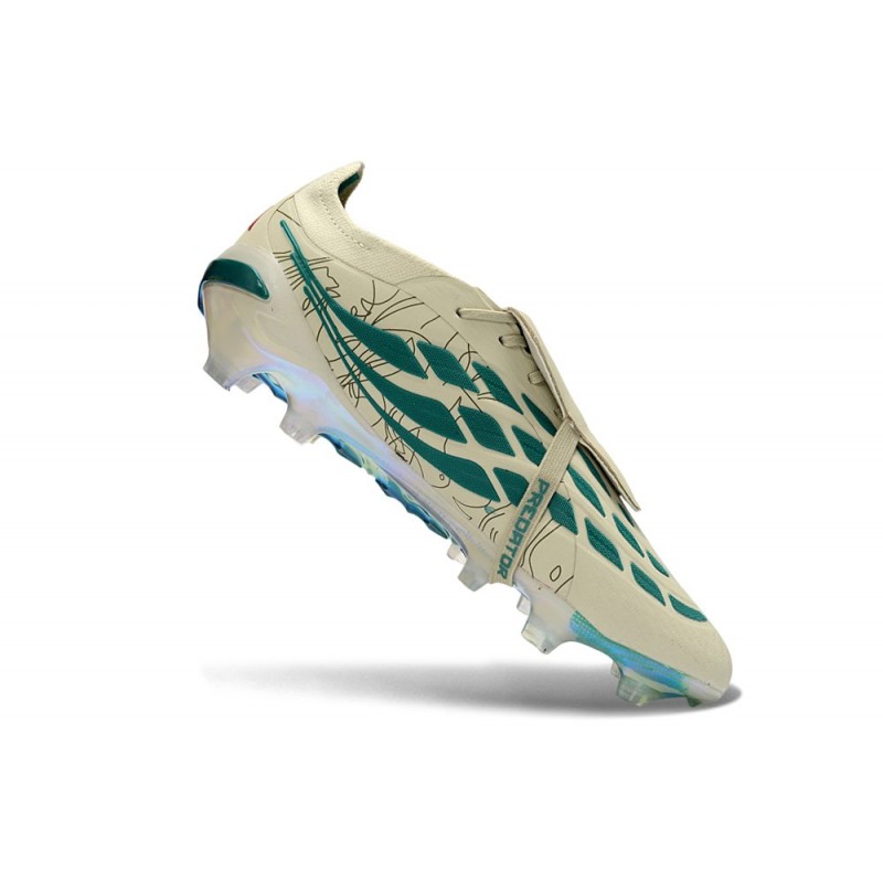 Chaussures de foot adidas Predator Elite FT FG Beige Vert – Image 7