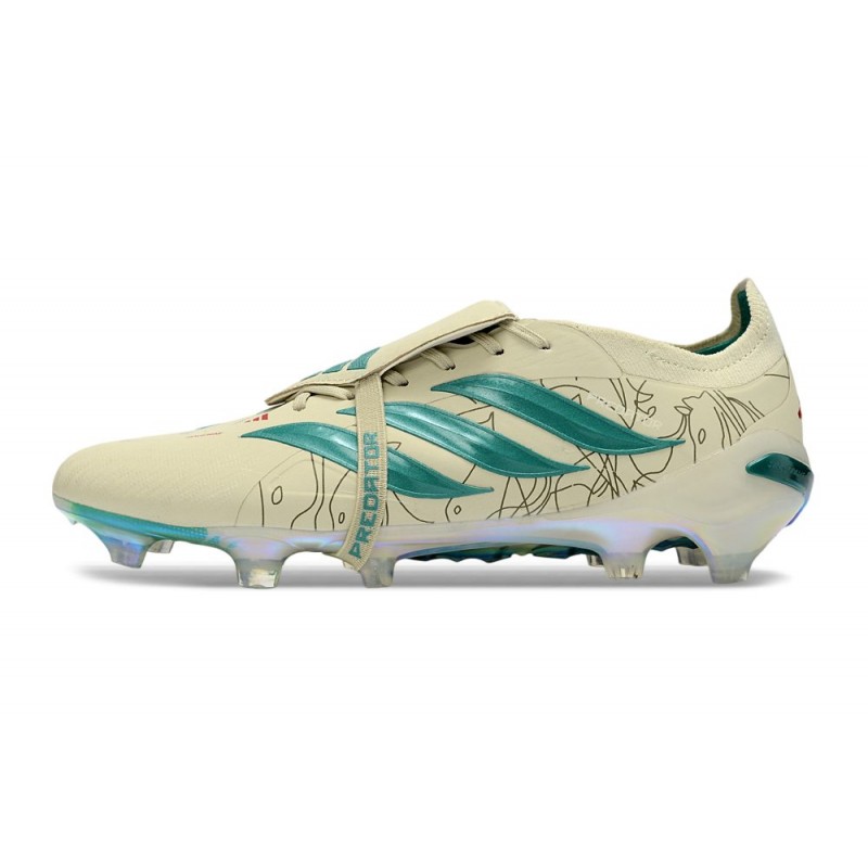 Chaussures de foot adidas Predator Elite FT FG Beige Vert
