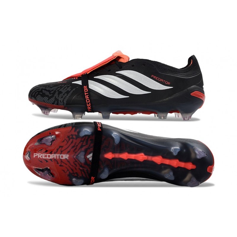 Chaussures de foot adidas Predator Elite FT FG Noir Blanc Ftwr Rouge Lucide – Image 2