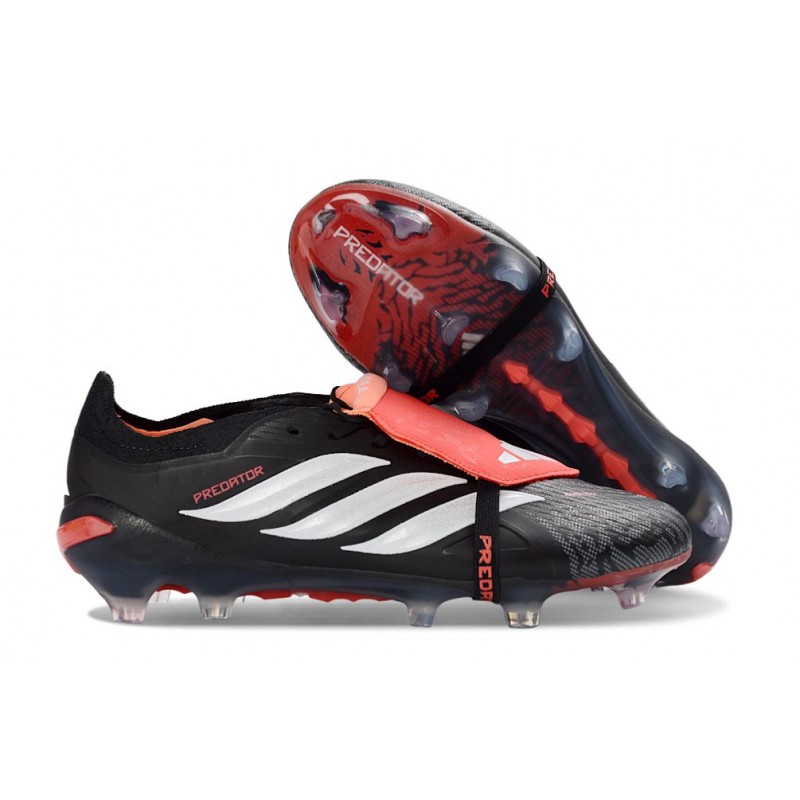 Chaussures de foot adidas Predator Elite FT FG Noir Blanc Ftwr Rouge Lucide – Image 3