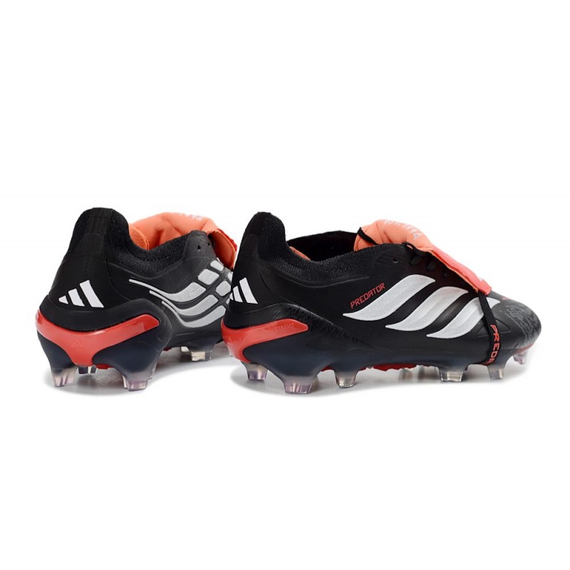 Chaussures de foot adidas Predator Elite FT FG Noir Blanc Ftwr Rouge Lucide – Image 4