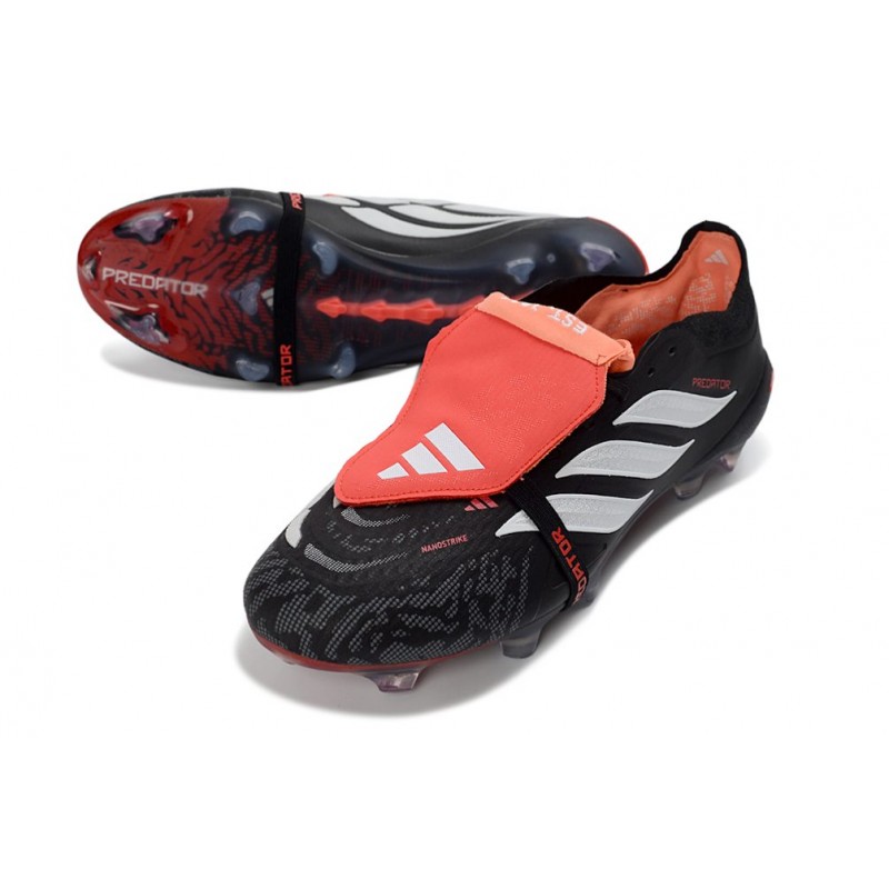 Chaussures de foot adidas Predator Elite FT FG Noir Blanc Ftwr Rouge Lucide – Image 5