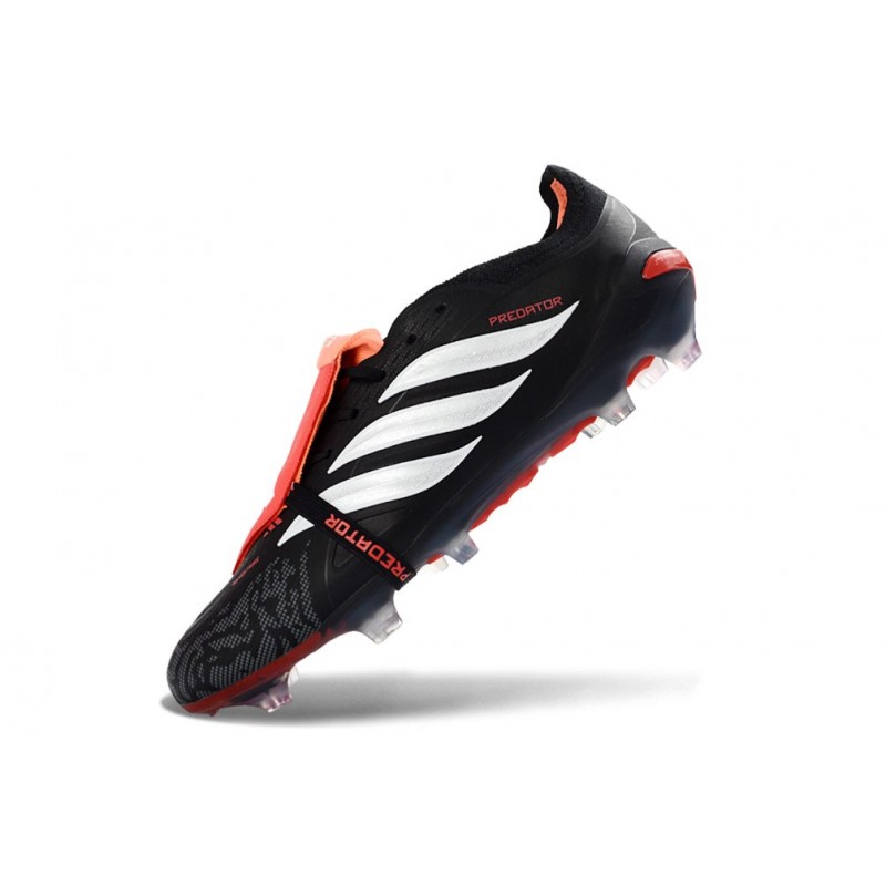 Chaussures de foot adidas Predator Elite FT FG Noir Blanc Ftwr Rouge Lucide – Image 6