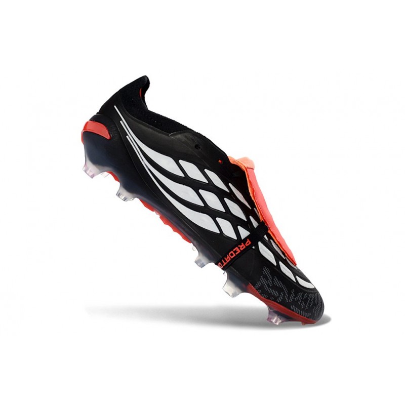 Chaussures de foot adidas Predator Elite FT FG Noir Blanc Ftwr Rouge Lucide – Image 7